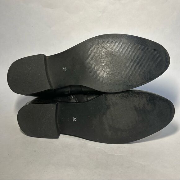 Topshop Leather Boots Women’s Size 39 Black With Metal Accent buttons - Picture 9 of 9